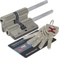 Цилиндровый механизм Cisa (Чиза) под вертушку (дл. шток)  ASTRAL Tekno OM312-82.12 (70 мм/25+10+35), НИКЕЛЬ