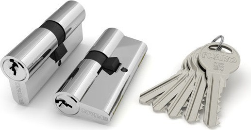 Цилиндровый механизм Fuaro (Фуаро) R300/80 mm (30+10+40) CP хром 5 кл.