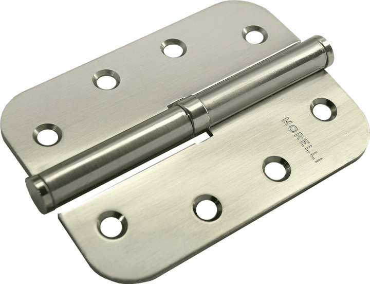 Петля MORELLI стальная разъёмная скругленная MSD-C 100X70X2.5 SN R Цвет - Белый никель
