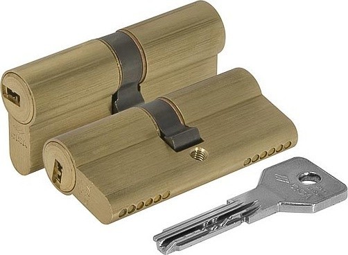 Цилиндровый механизм Cisa (Чиза)  ASIX OE300-25.00 (100 мм/35+10+55), ЛАТУНЬ