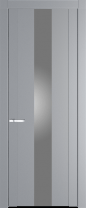 1.9P Смоки (RAL 870-02) стекло Lacobel Серебряный лак