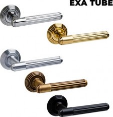 Дверная ручка EXA TUBE на розетке RO86 
