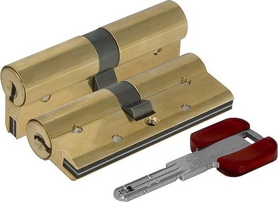 Цилиндровый механизм Cisa (Чиза)  RS3 S OL3S1.20.0.66CL (90 мм/25+10+55), ЛАТУНЬ, (пласт.гол.ключа)