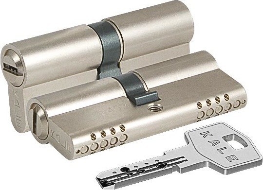 Цилиндровый механизм Kale kilit (Кале килит) 164 OBS BNE/74 (32+10+32) mm никель 5 кл.