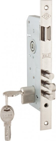 Замок врезной Kale kilit (Кале килит) цилиндровый 2009 (45 mm) (никель) 5 кл.