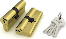 Цилиндровый механизм Fuaro (Фуаро) 100 CA 60 mm (25+10+25) PB латунь 3 кл.