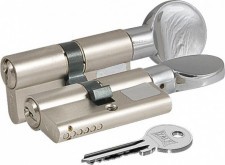 Цилиндровый механизм Kale kilit (Кале килит) с вертушкой 164 GM/70 (30+10+30) mm никель 3 кл.